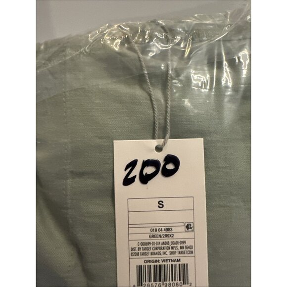 A New Day Linen Blend Wide Leg Drawstring Pocket Pants Women's Size S Beach pull - Picture 9 of 9